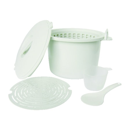 Bene Casa Bene Casa White Plastic Steamer 12 cups BC-14840